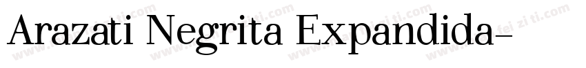 Arazati Negrita Expandida字体转换